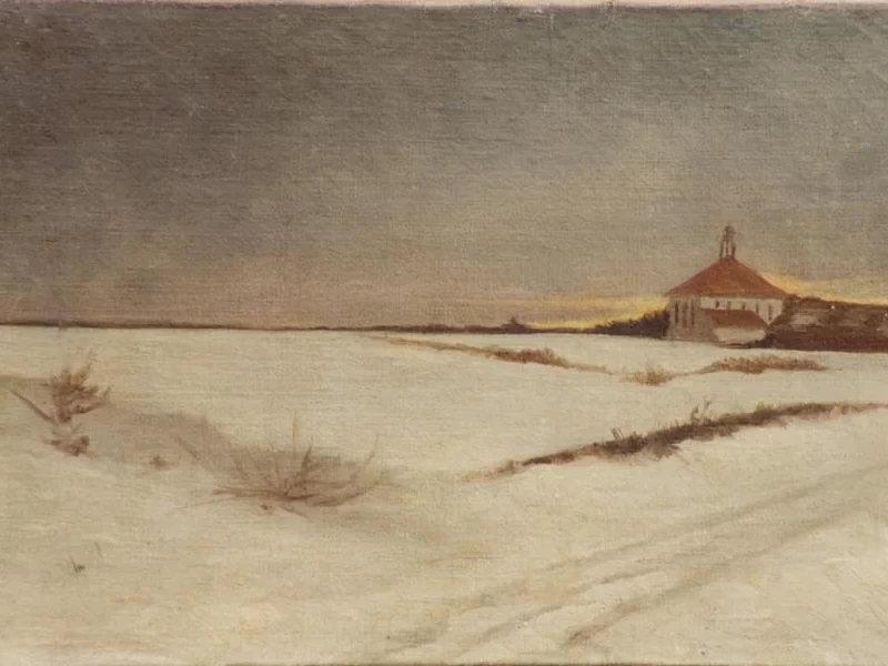 1852-Tadas Daugirdas - Paesaggio invernale